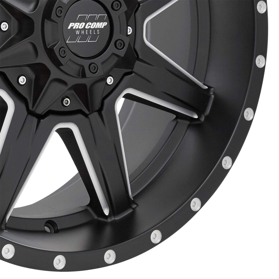 Quick 8 Pro Comp Black Wheel with Painted (20 x 9. inches /5 x 150 mm, 0 inches Offset)