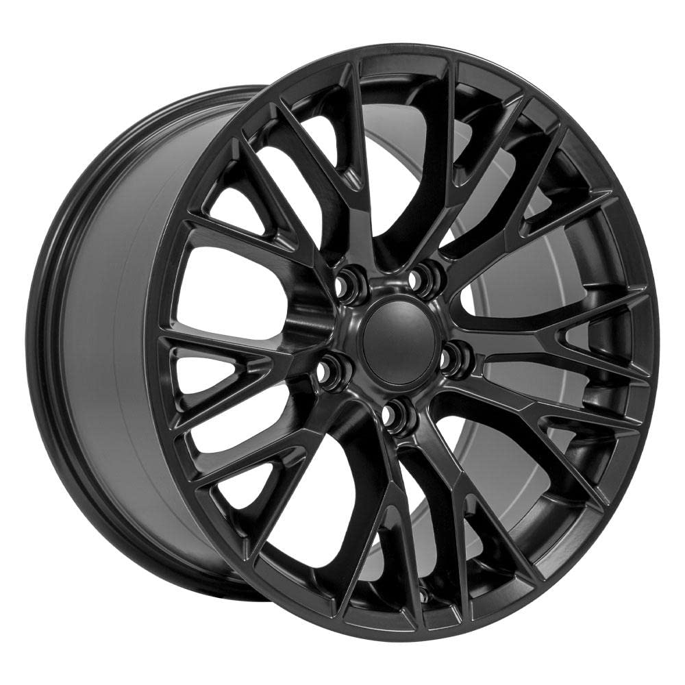 CV22 OE Wheels 17 Inch Rim Fits Corvette C7 Z06 Style 5x120.65 17x9.5 Satin Black - Hollander 5734 (1)