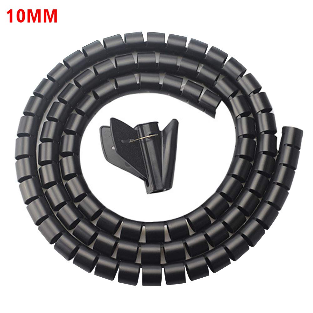2m PE Cable Tidy Sleeves ompait,Cable Management Wire Tidy Cable Cover Flexible Tidy Protector for TV Computer,Home and Office Rope Organizer