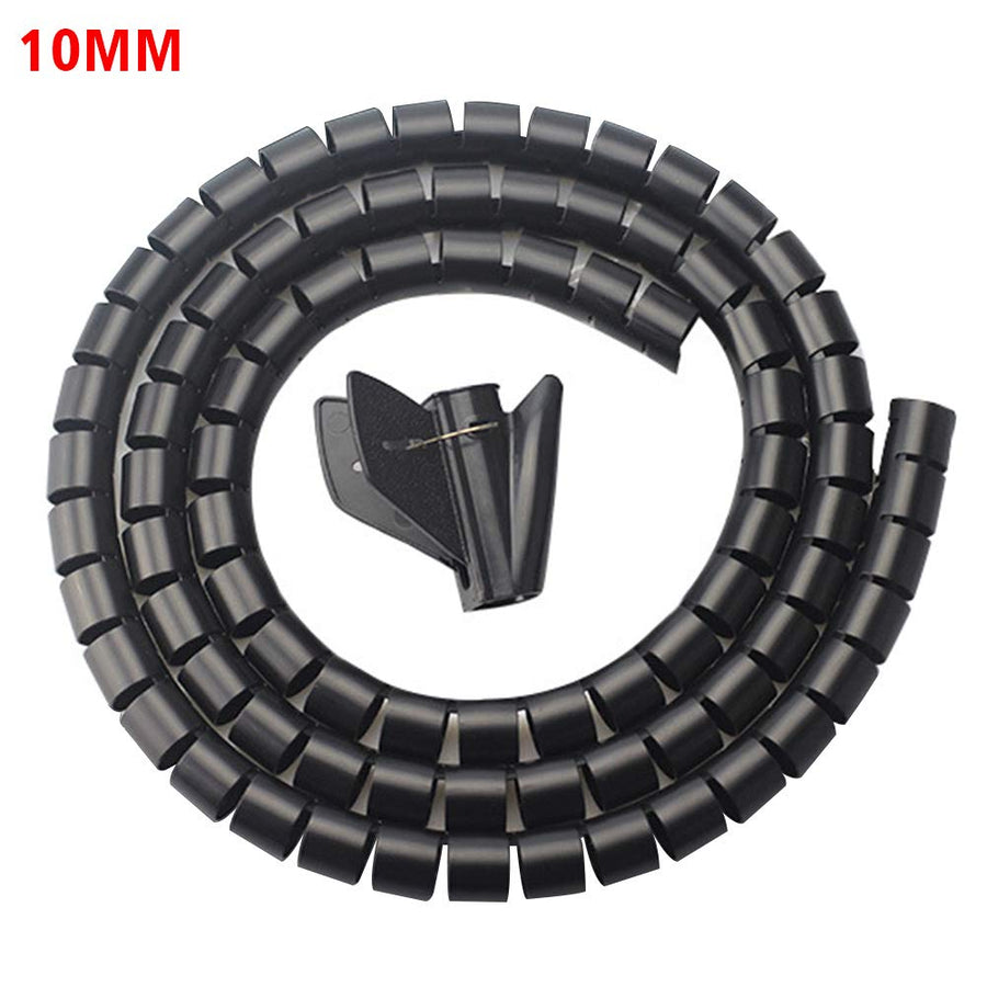 2m PE Cable Tidy Sleeves ompait,Cable Management Wire Tidy Cable Cover Flexible Tidy Protector for TV Computer,Home and Office Rope Organizer