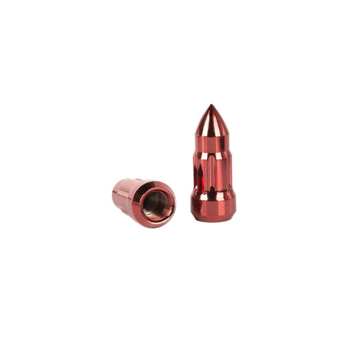 Wheel Lug Nut Kit Alloy USA 11290, Bullet Style, Red, 23pc, 1/2-20