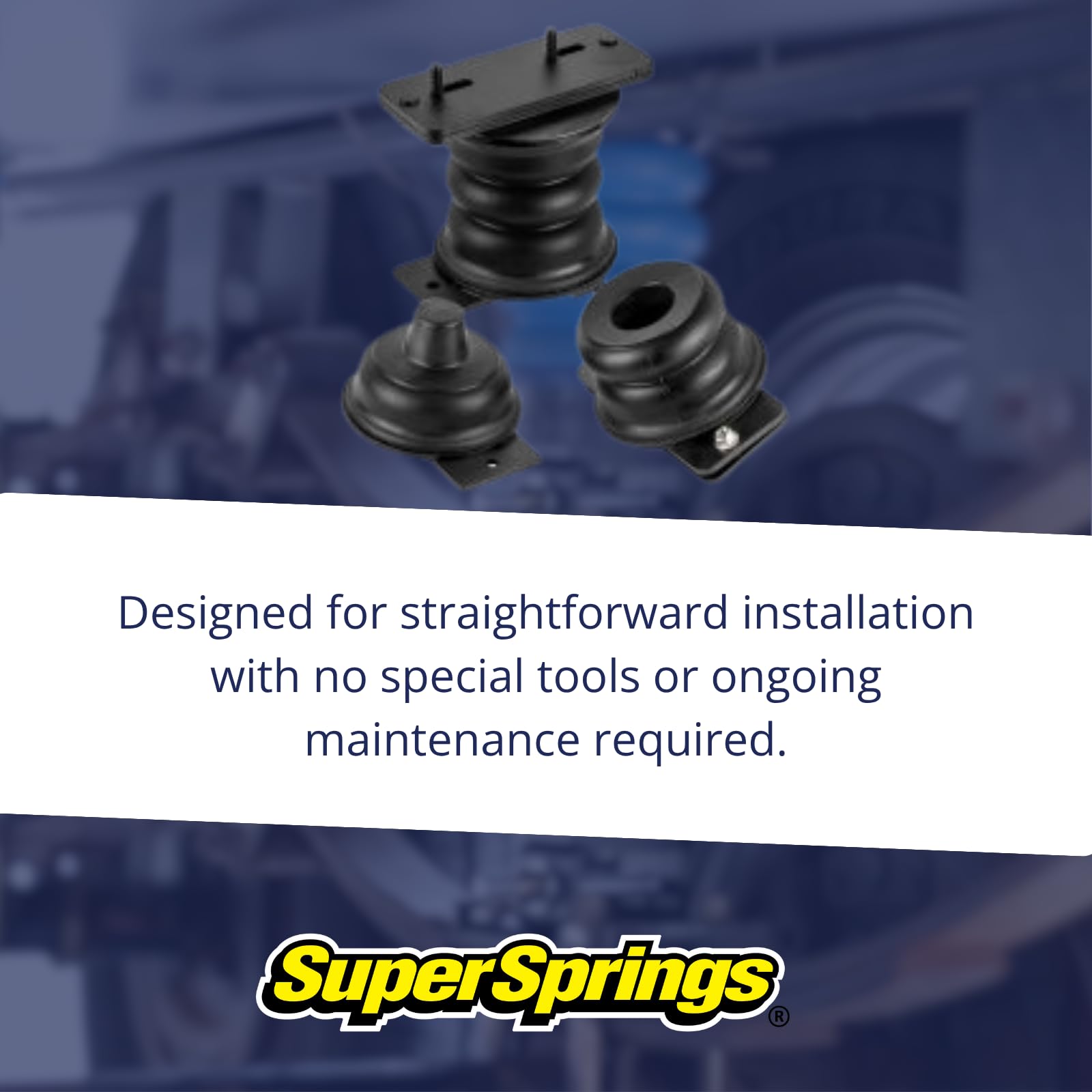 SuperSprings Left and Right Rear SSR-315-47-2 Black SumoSprings fits 2014 2023 Ram 2500 4x4 | Reduces Rear End Sag, Decreases Vibration & Stabilizes Sway