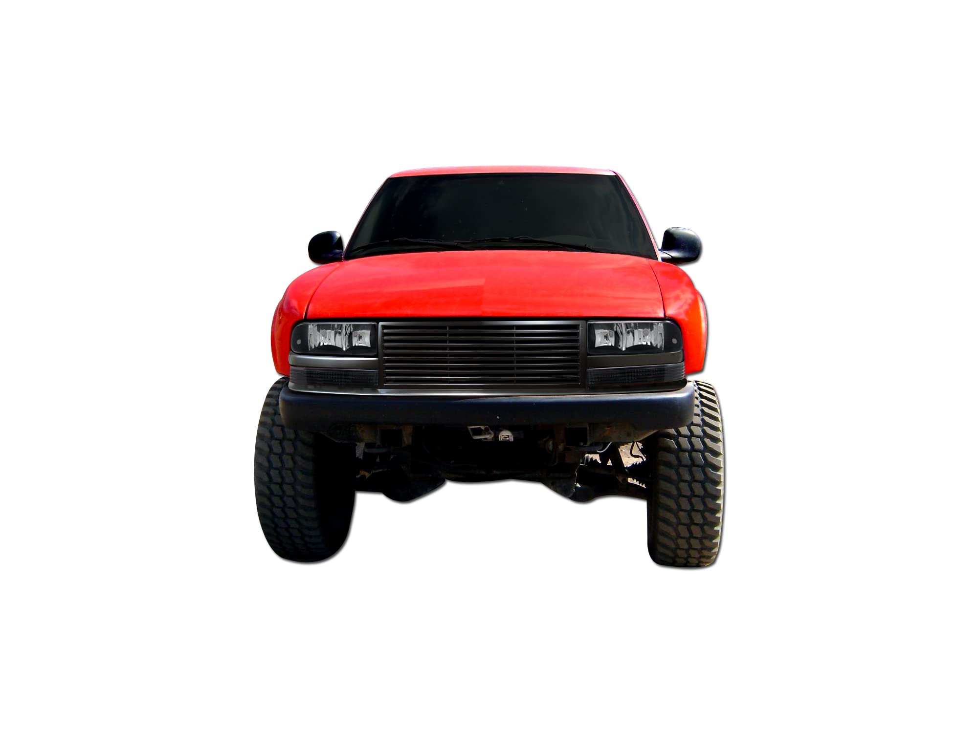 7147003 Armordillo USA Horizontal Front Hood Grille - Gloss Black Fits 1998-2004 Chevy Blazer