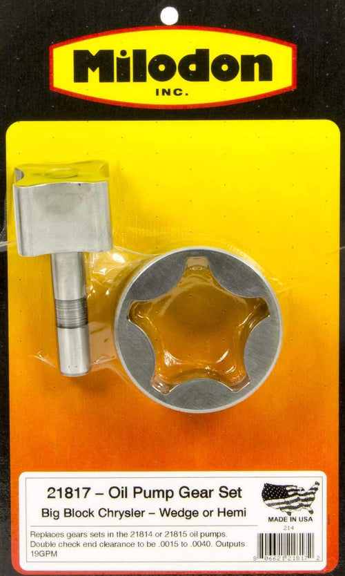 Milodon External Oil System, Oil Pump Gears 1.100 in Tall, Mopar B/RB-Series / 426 Hemi, Each