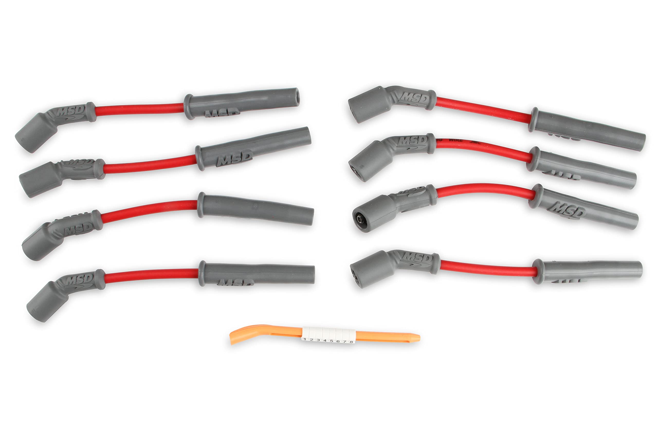 Super Conductor MSD 32819 Spark Plug Wire Set, Red