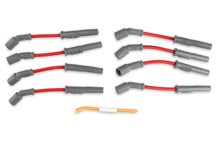 Super Conductor MSD 32819 Spark Plug Wire Set, Red