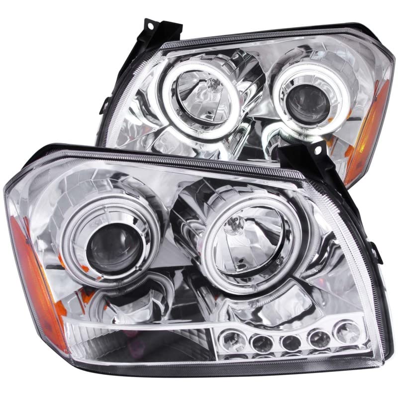 Projector Headlight Set ANZO USA w/CCFL Halo-Chrome 121219