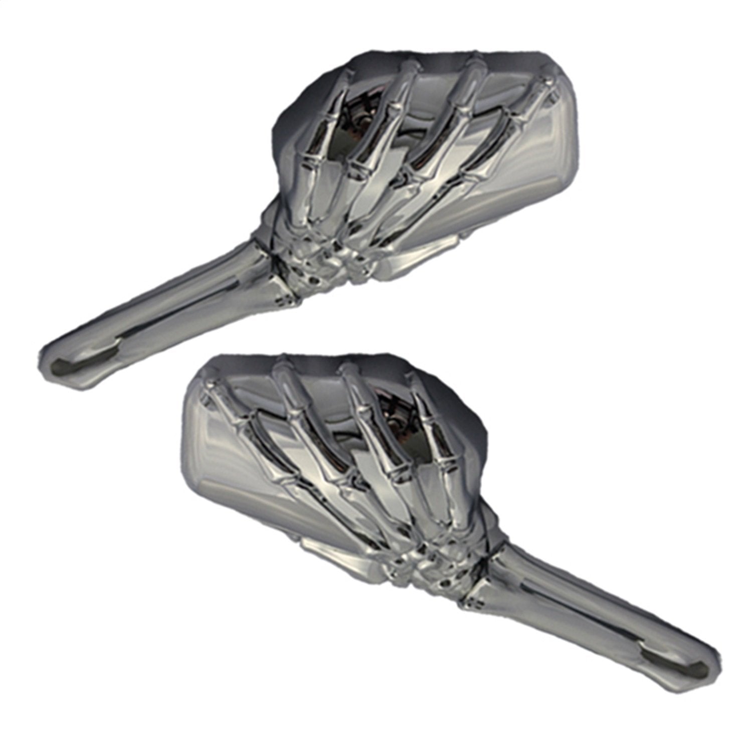 Chrome Motorcycle CIPA Skeleton Hand Mirror Stem (Chrome Head)