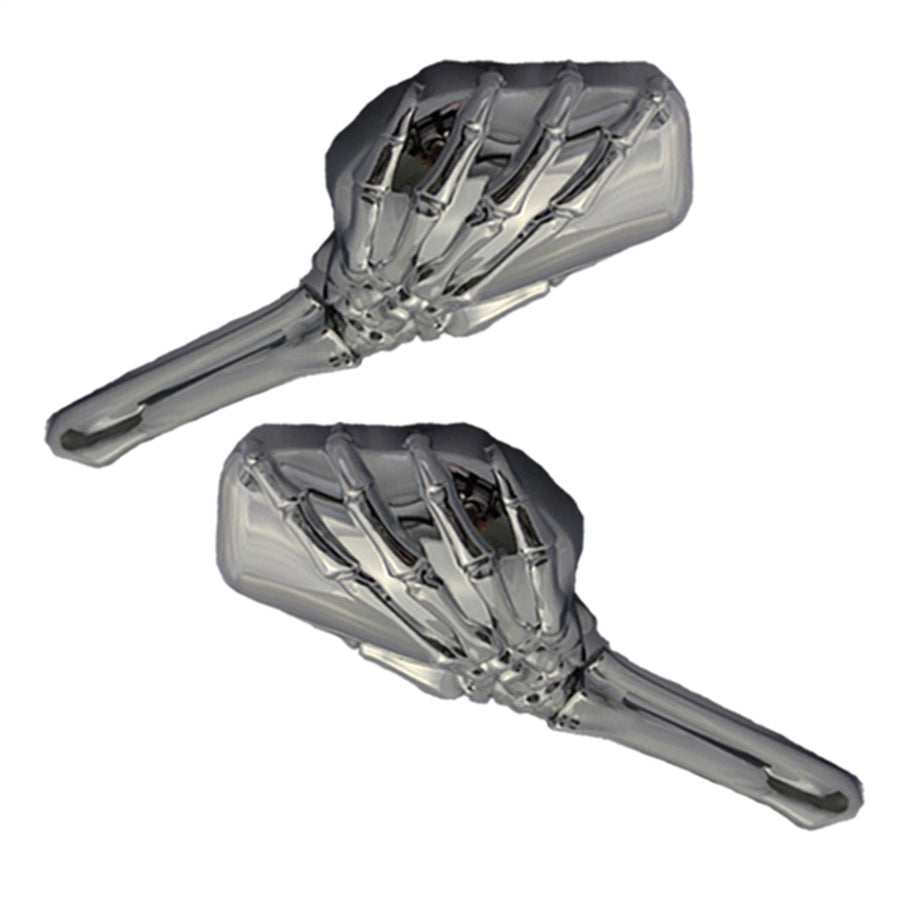 Chrome Motorcycle CIPA Skeleton Hand Mirror Stem (Chrome Head)