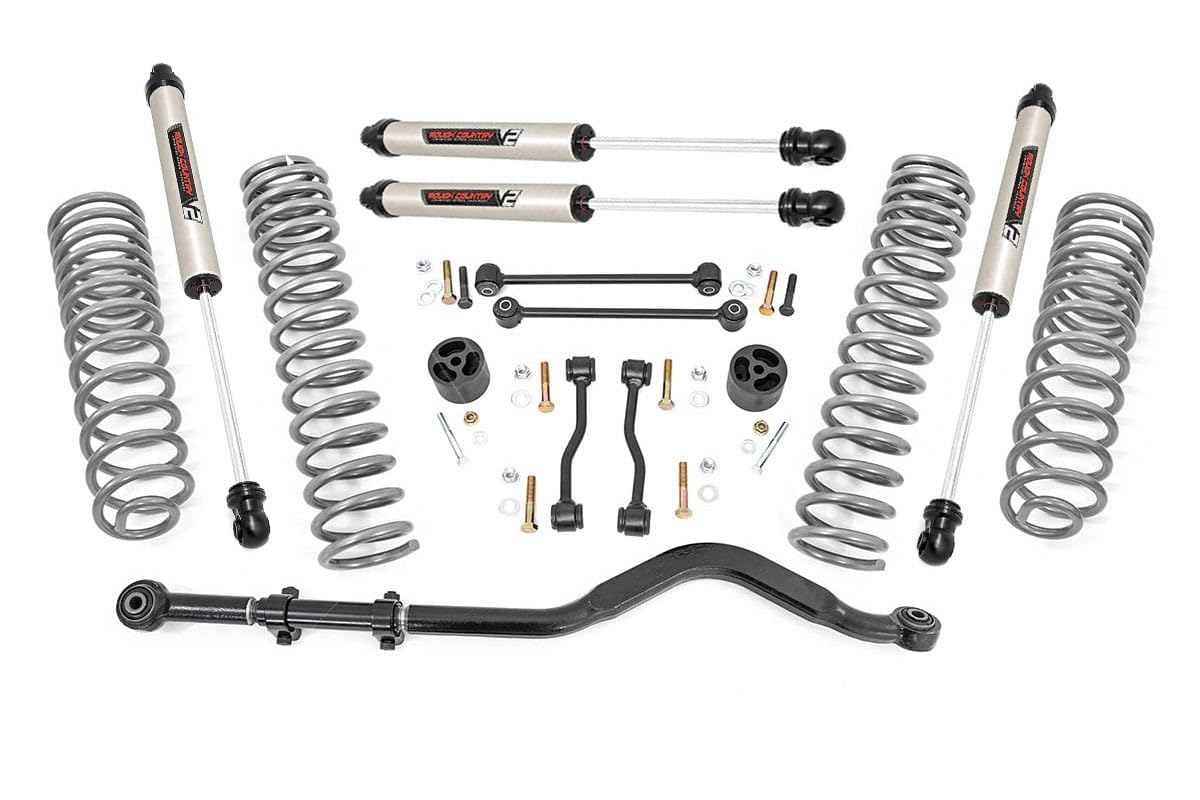 3.5" Rough Country Lift Kit with V2 Monotube Shocks for Jeep Gladiator JT (2020-2023) - Fits up to 37" Tires, Easy Bolt-on Installation