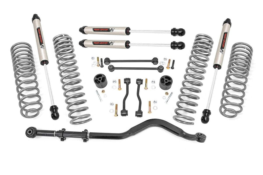 3.5" Rough Country Lift Kit with V2 Monotube Shocks for Jeep Gladiator JT (2020-2023) - Fits up to 37" Tires, Easy Bolt-on Installation