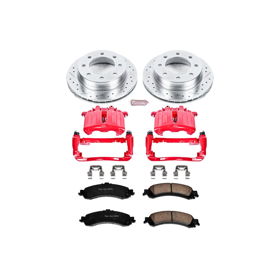 Z23 Power Stop (KC4627A) Evolution Sport Brake Kit with Calipers, Rear For Audi A3 2008, Volkswagen Jetta 2005-2010, Volkswagen Rabbit 2006-2009 [Model Specific]