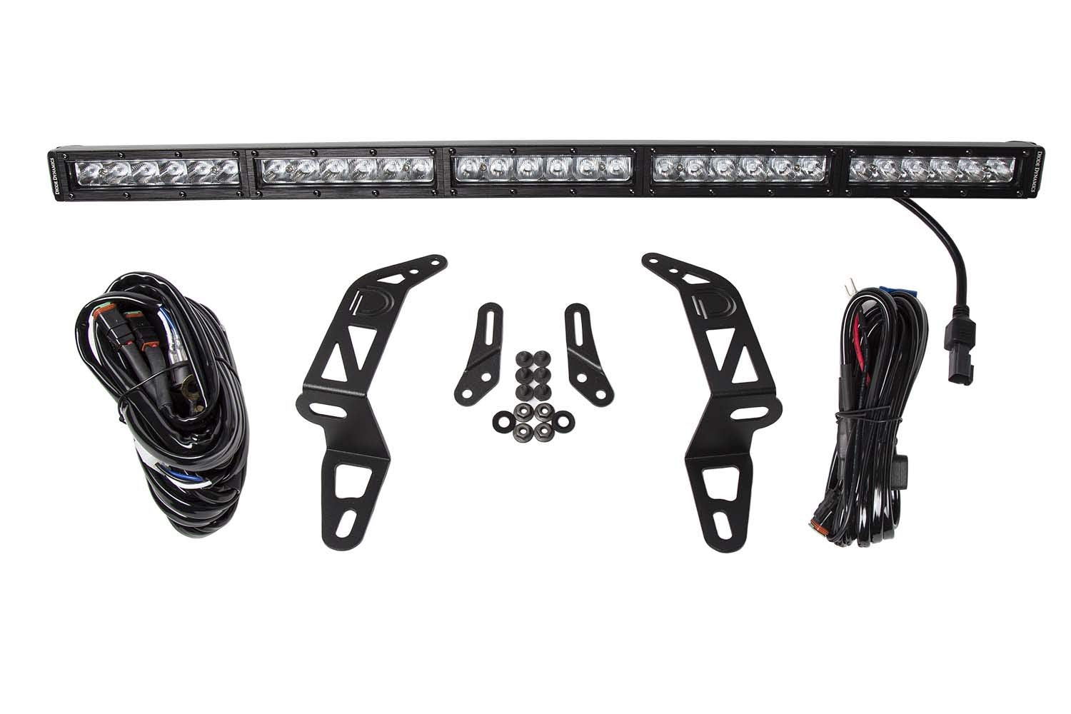 SS30 Bumper Bracket Kit Diode Dynamics for 2018-2021 Jeep JL Wrangler/Gladiator, White Combo Dual