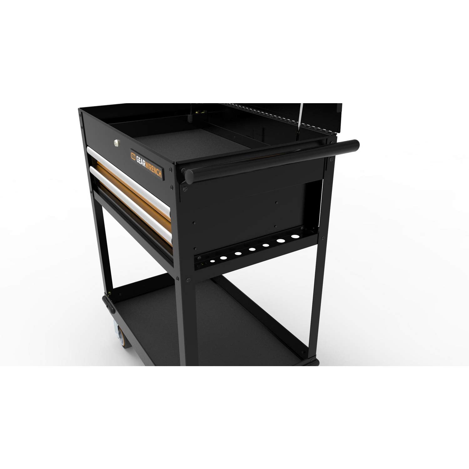 2 Drawer GEARWRENCH Black & Orange Utility Cart, 32" - 83168