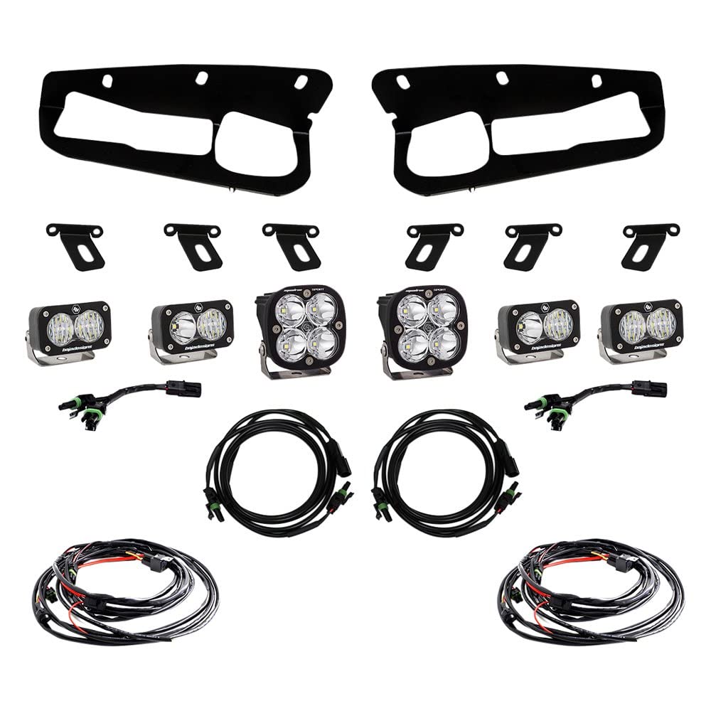 Squadron Sport/S2 Sport Baja Designs Fog Pocket Kit - '21-22 Bronco (Multi-Pattern; Clear; Toggle Wiring)