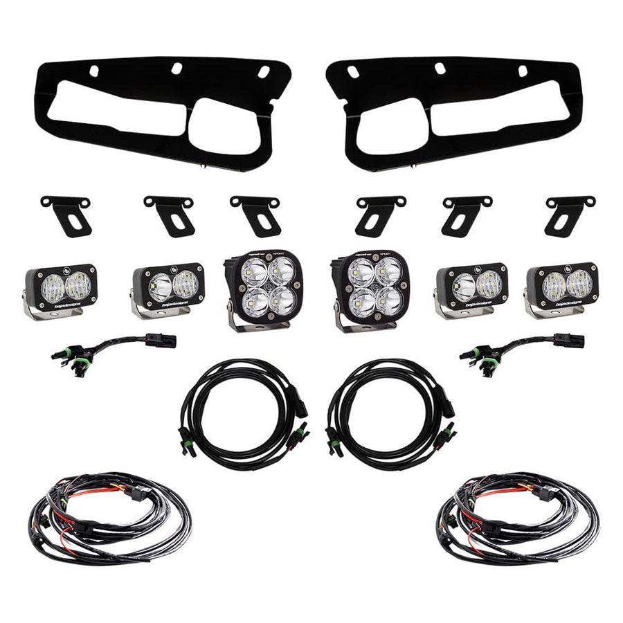 Squadron Sport/S2 Sport Baja Designs Fog Pocket Kit - '21-22 Bronco (Multi-Pattern; Clear; Toggle Wiring)