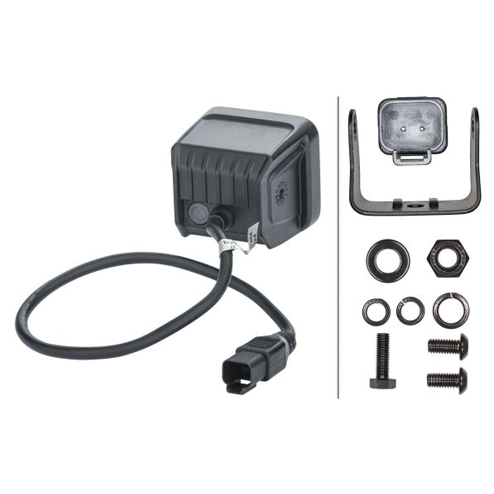 Hella LED Headlight 1FA 358 176-841 Mounted/Screwed Cable 12/24 V 500 mm Connector German Plug