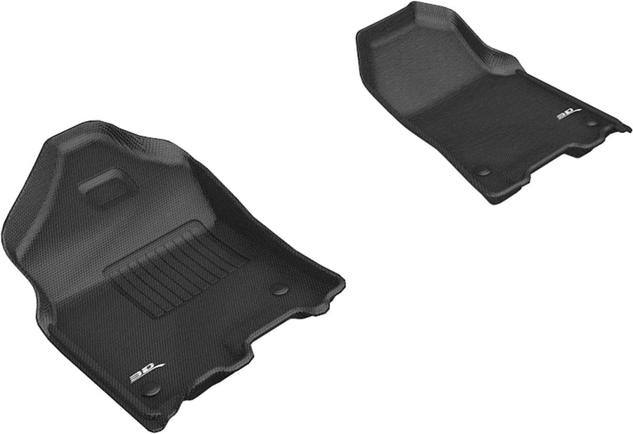 Custom Fit 3D MAXpider Kagu Floor Mat (Black) Compatible with Dodge RAM 1500 Crew Cab 2019-2024 - Front Row