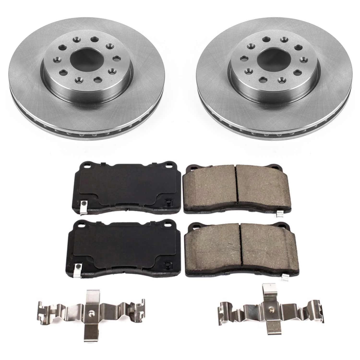Power Stop KOE7882 Front Replacement Brake Kit-OE Brake Rotors & Ceramic Brake Pads For Cadillac CT6 2016-2019 [Model Specific]