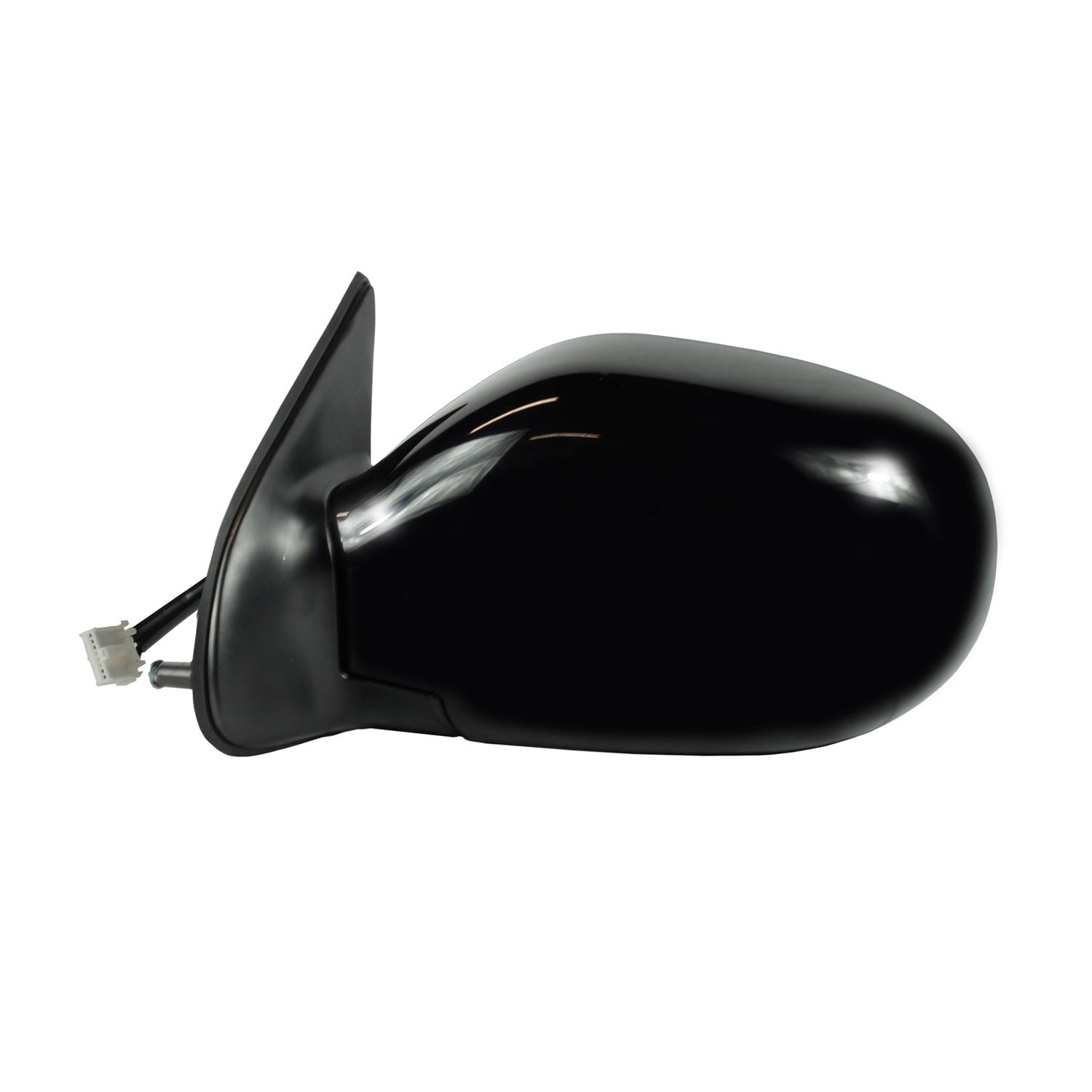 Driver Side Fit Mirror for Infiniti QX4, Black, PTM Cover, Blue Lens, Foldaway, Heated Power