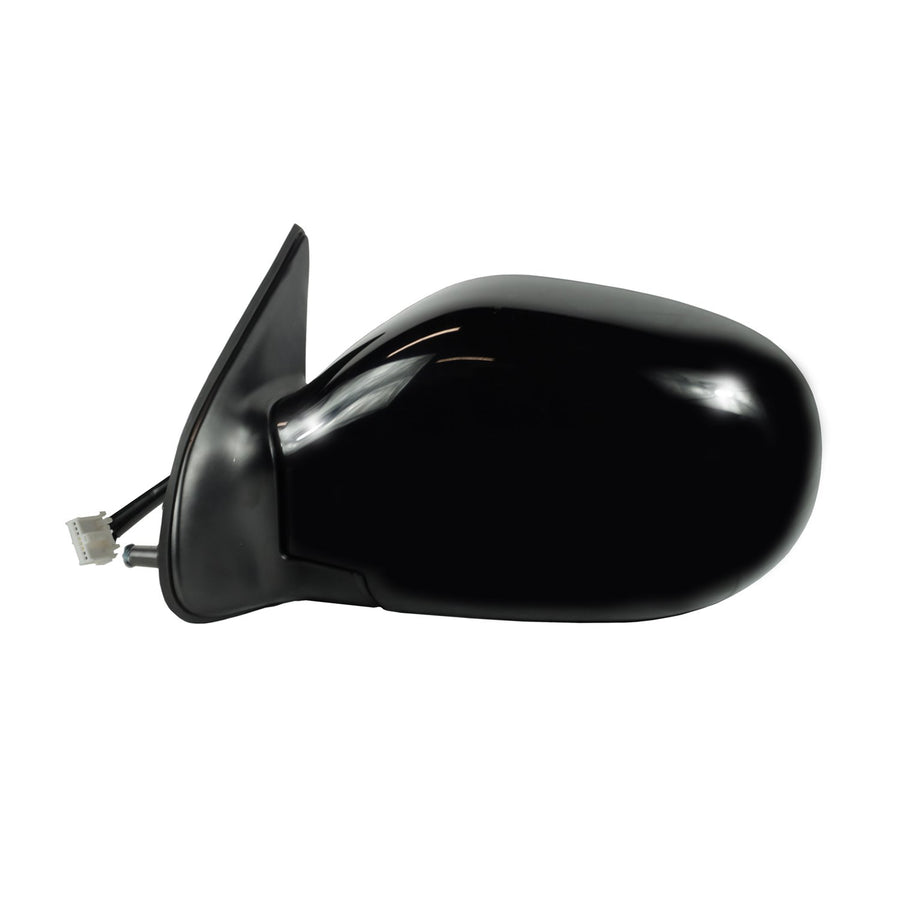 Driver Side Fit Mirror for Infiniti QX4, Black, PTM Cover, Blue Lens, Foldaway, Heated Power
