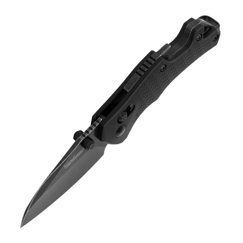 Kershaw Pocket Knife Craze, All-Black, 2.35 Inch Stainless Steel Reverse Tanto Blade, EDC with Manual Opening, Reversible Deep-Carry Pocketclip, Everyday Carry Pocket Knife for Men and Women