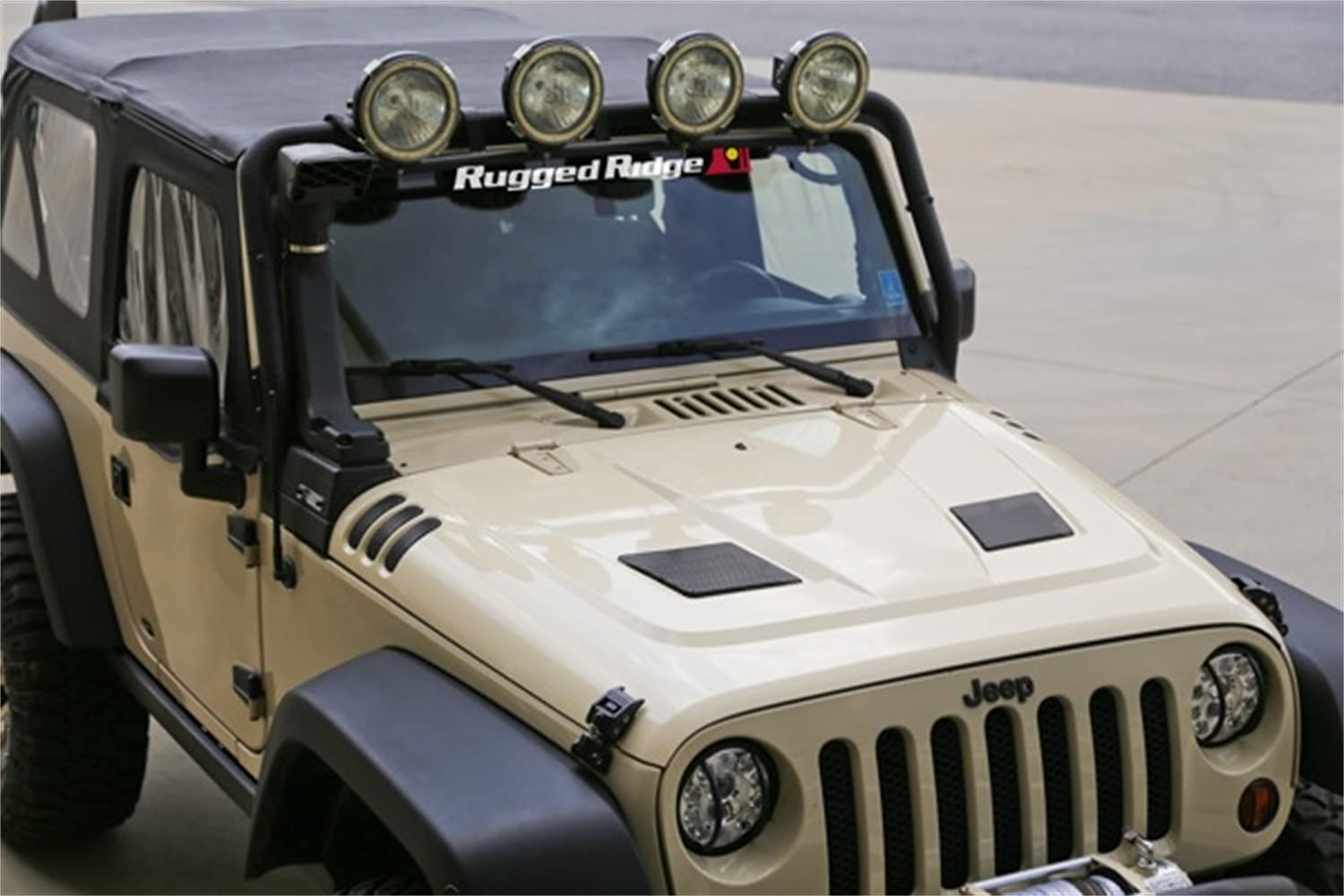Performance Vented Hood | Rugged Ridge | 17759.01 | Fits 2007-2018 Jeep Wrangler JK