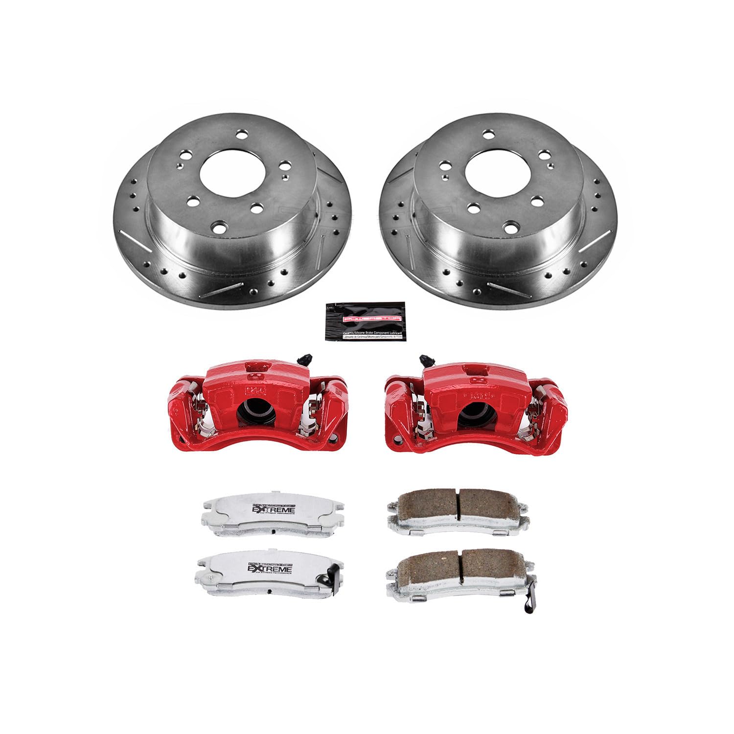Power Stop Rear KC155-26 Z26 Street Warrior Brake Kit Mitsubishi For Mitsubishi Eclipse 2006-2012, Mitsubishi Galant 2004-2012 [Model Specific]
