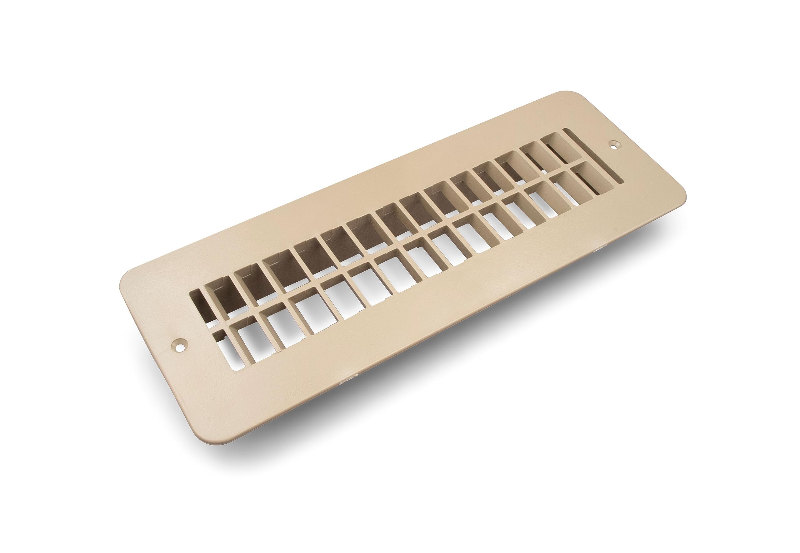 B&B Molders, Floor Register 94258 2x10 No Damper – Tan, Impact-Resistant Plastic Vent, Heavy-Duty 200 lb Capacity, OEM Replacement – Made in USA