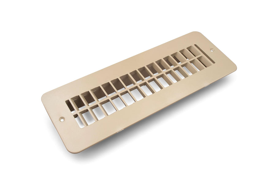 B&B Molders, Floor Register 94258 2x10 No Damper – Tan, Impact-Resistant Plastic Vent, Heavy-Duty 200 lb Capacity, OEM Replacement – Made in USA