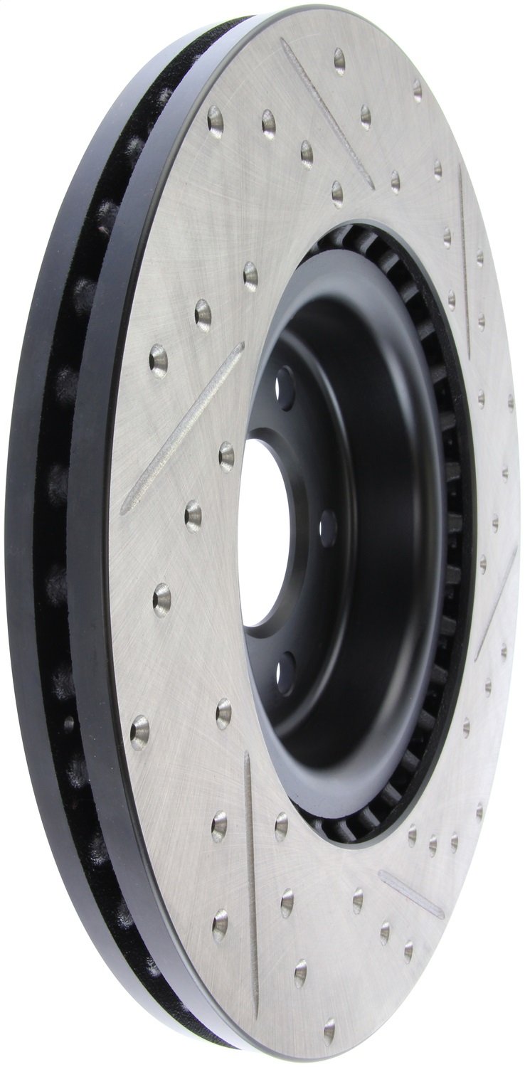 Sport StopTech Front Right Drilled/Slotted Disc Brake Rotor 127.33138R - Fits Select Audi A5, A6, A7, Quattro, Q5, S4, S5 and Porsche Macan Vehicles