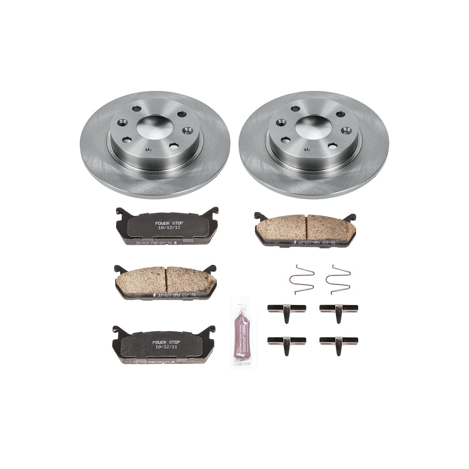 Power Stop KOE719 Rear Replacement Brake Kit-OE Brake Rotors & Ceramic Brake Pads For Mazda Miata 1990-1993 [Model Specific]