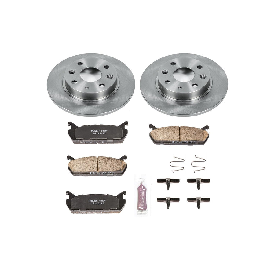 Power Stop KOE719 Rear Replacement Brake Kit-OE Brake Rotors & Ceramic Brake Pads For Mazda Miata 1990-1993 [Model Specific]
