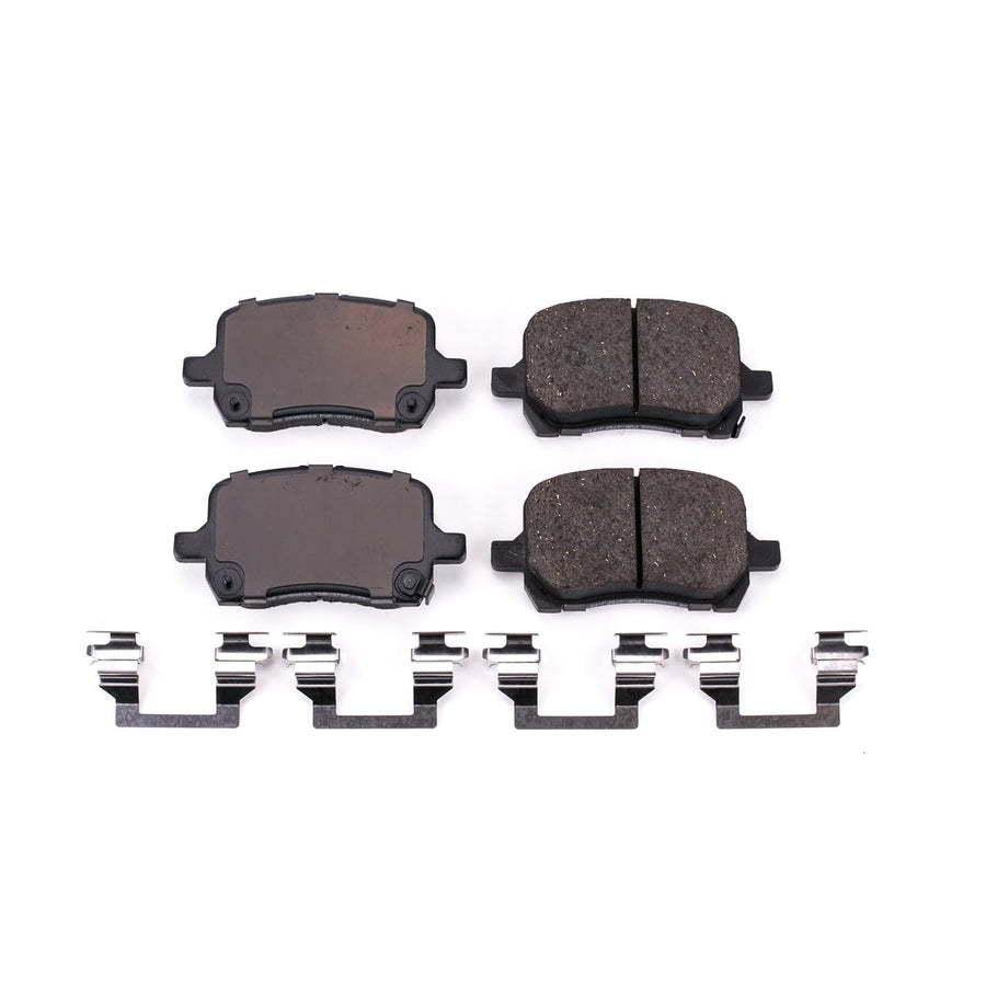 Power Stop Front Brake Kit For Chevrolet Cobalt 2005-06 |HHR 2008-11 |Cobalt 2008 |Malibu 2004-06 |Pontiac G5 2007-08 |Pontiac G6 2005-10 - Ceramic Brake Pads With Installation Hardware, 17-1028