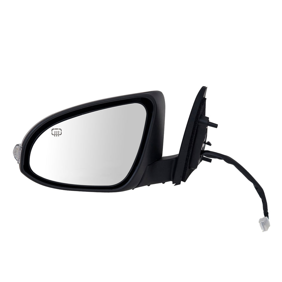 Driver Side Fit Mirror for Toyota Avalon, Avalon Hybrid, Textured Black w/PTM Cover, w/Turn Signal, Memory, Foldaway, w/o Blind spot Detection System, Heated Power (70672T)