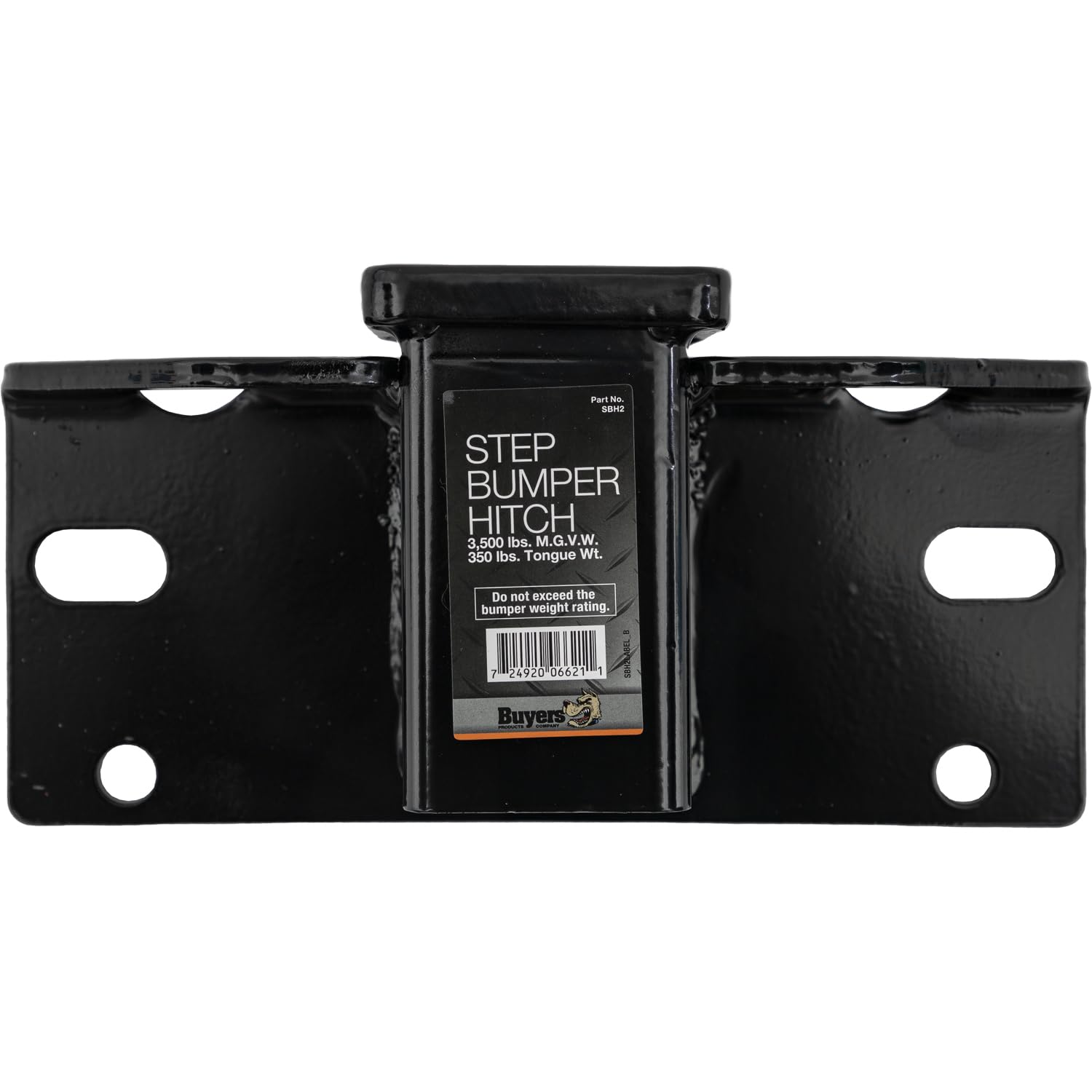 Step Bumper Hitch Buyers Products SBH2 with 2" Receiver Opening – Fits Most Full Size Trucks, Accepts 2" Ball Mounts, 3,500 lb Rated, Corrosion-Resistant Black Powder-Coated Receiver Hitch