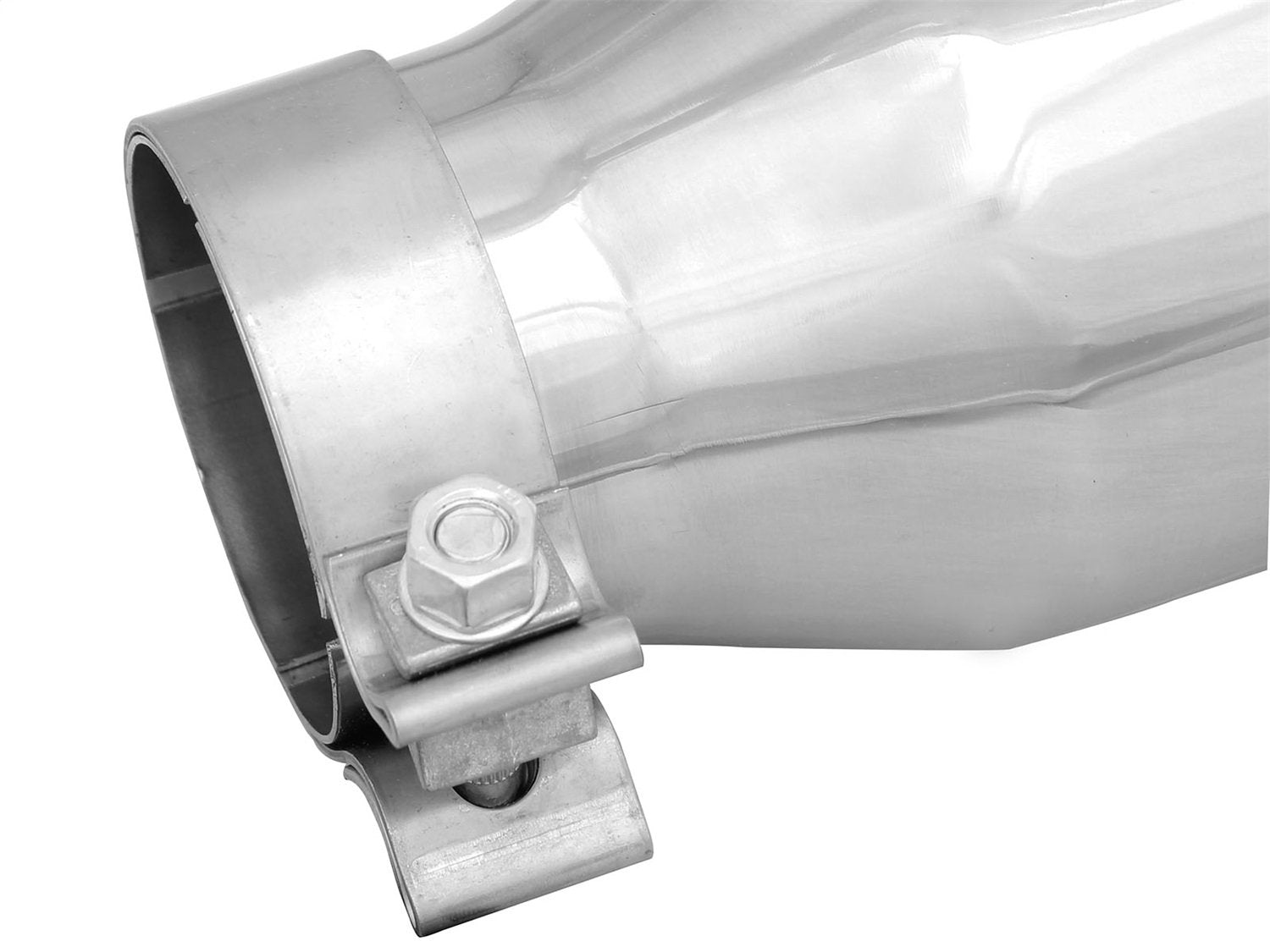 3" Inlet aFe Power 49T30451-P09 x 4-1/2" Outlet x 9" Length Stainless Steel Polished Bolt-On Exhaust Tip