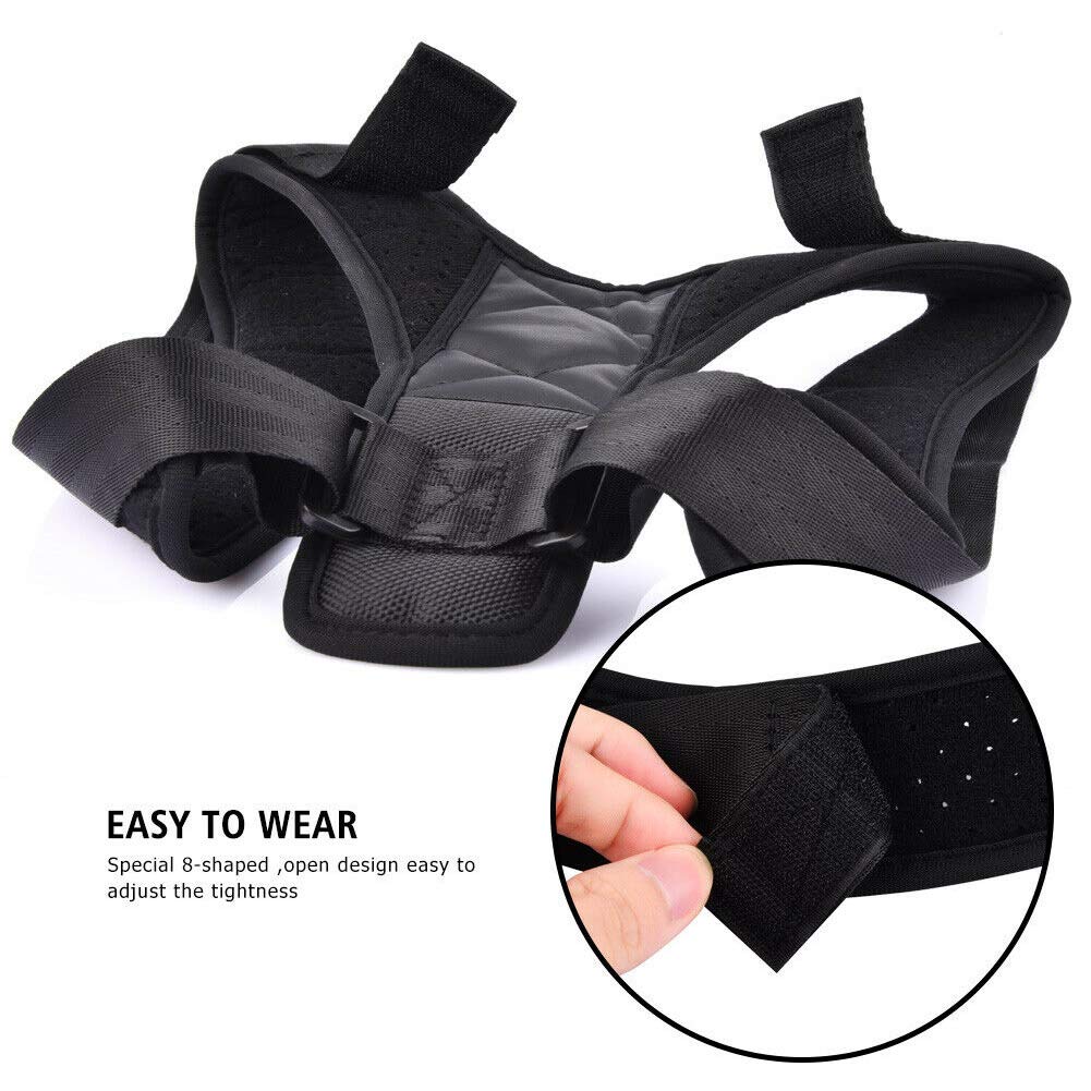 Lumbar and Spine Support Posture Corrector, Back Belt, Double Comfortable Adjustable Belt, Can Reduce Neck and Back Pain for Men, Women and Students.
