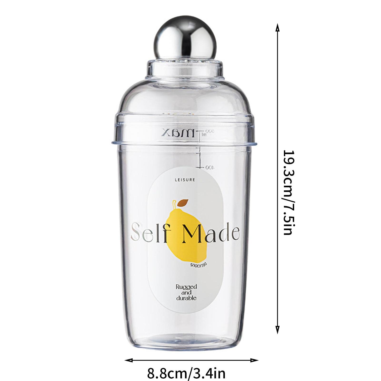 Cocktail Cup Shaker,Exquisite Manual Drink Mixing Boba Tea 500ml | Food Grade Cocktail Mixing Glass, Professional Margarita Mixer, Aakg
