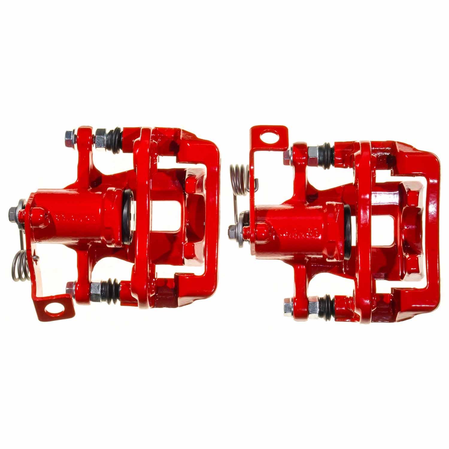 Power Stop S15162 Rear Pair of High-Temp Red Powder Coated Calipers