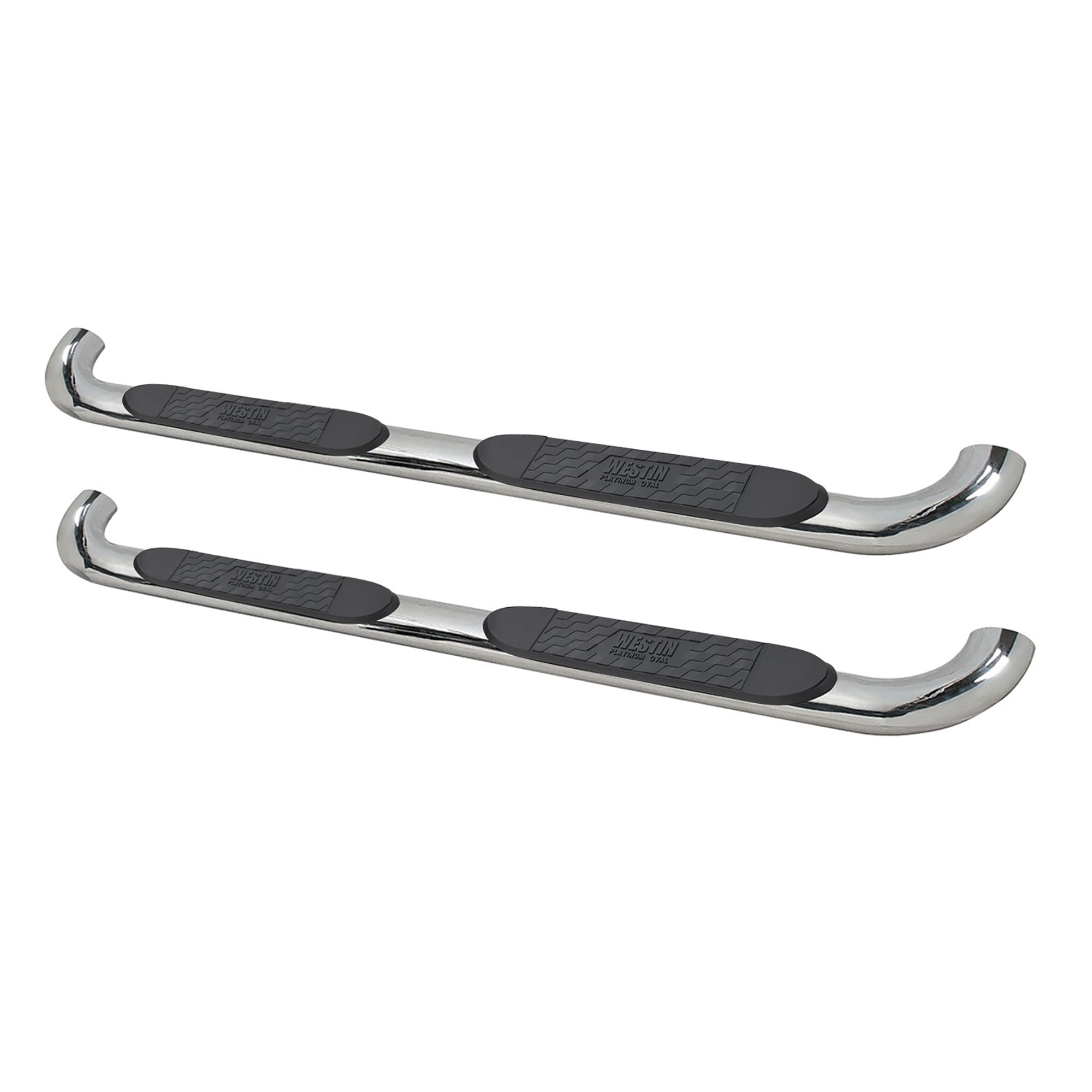 Platinum 21-4080 Westin 4 Oval Nerf Step Bars fits 2019-2023 Ram 1500 Crew Cab (Excl. Ram 1500 Classic) Polished SS 1 Pair