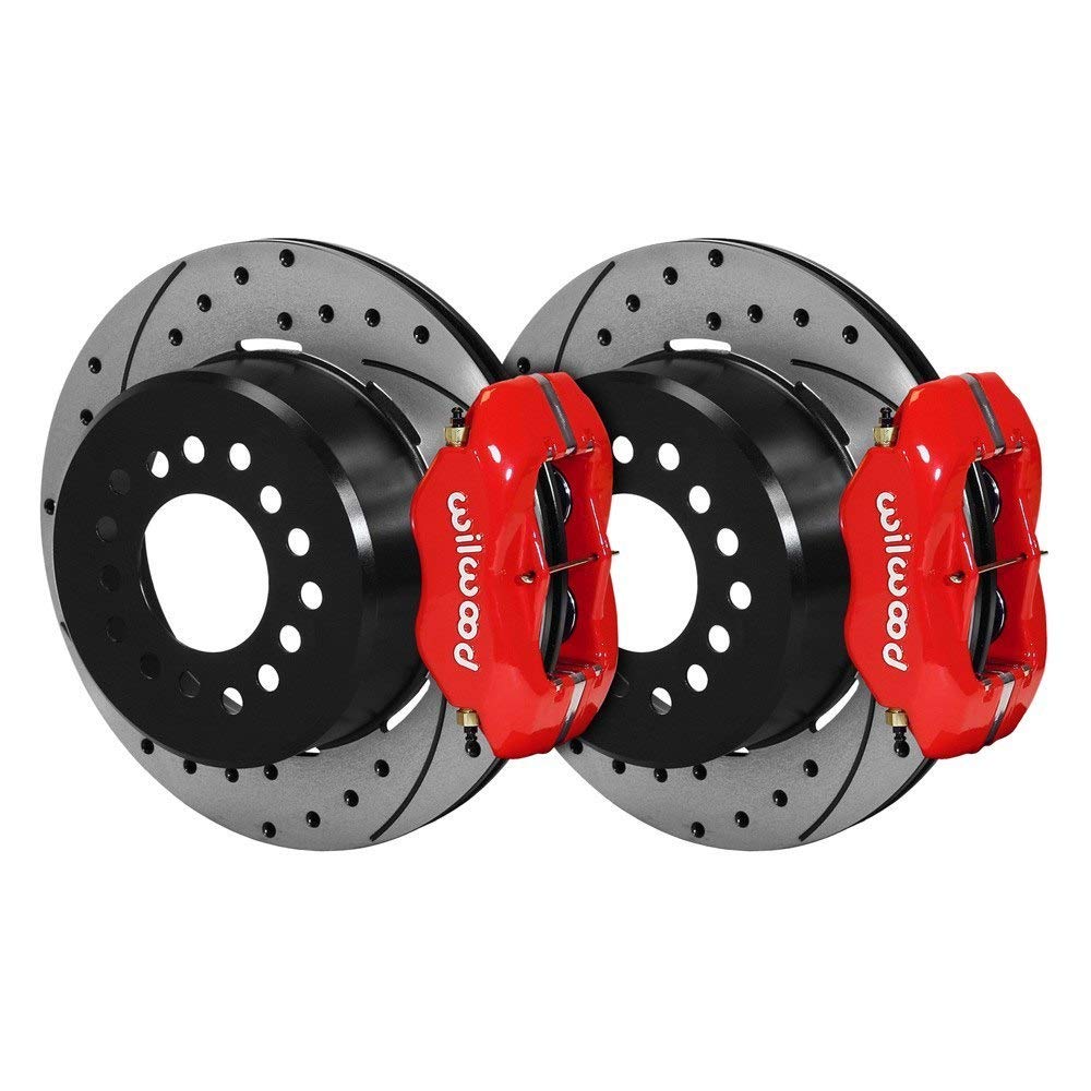Forged Wilwood Dynalite P/S P-B Kit Drilled-Red 2005-2014 Mustang
