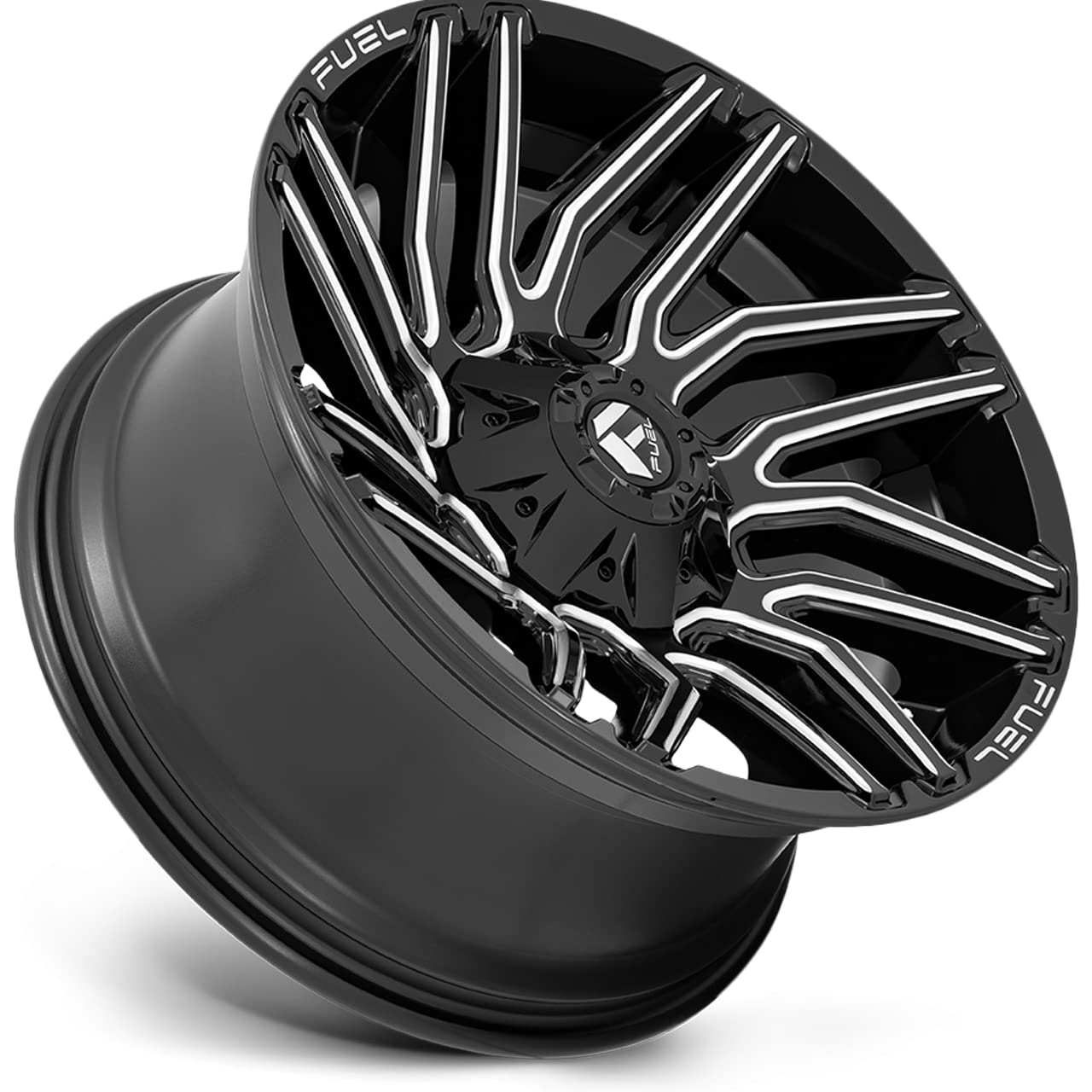 D773 Typhoon Fuel 20x9 8x6.5" +1mm Black/Milled Wheel Rim 20" Inch D77320908250