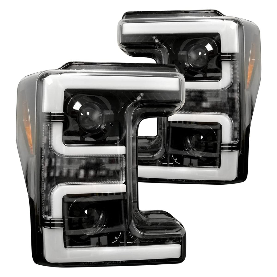 Headlights Recon Truck Accessories 264372BKC Fits Ford F-250 Super Duty