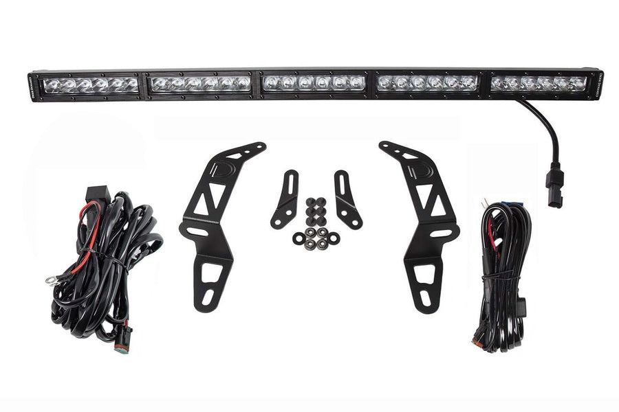 SS30 Bumper Bracket Kit Diode Dynamics for 2018-2021 Jeep JL Wrangler/Gladiator, White Driving Single