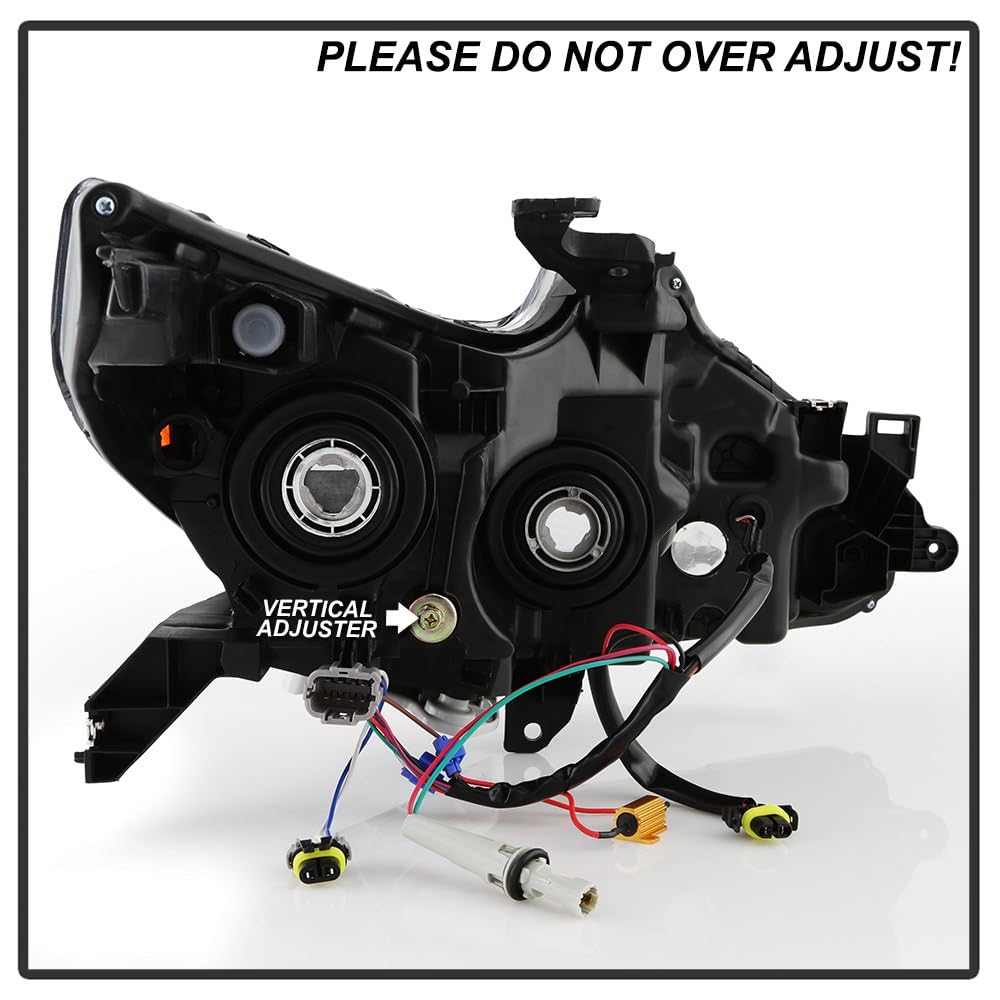 (xTune) Nissan Altima 4Dr 16-18 (OE Style) Black LED Signal DRL Halogen Headlights - Low Beam-H11(Included) ; High Beam-H9(Included) ; Signal-LED(Included) - Chrome