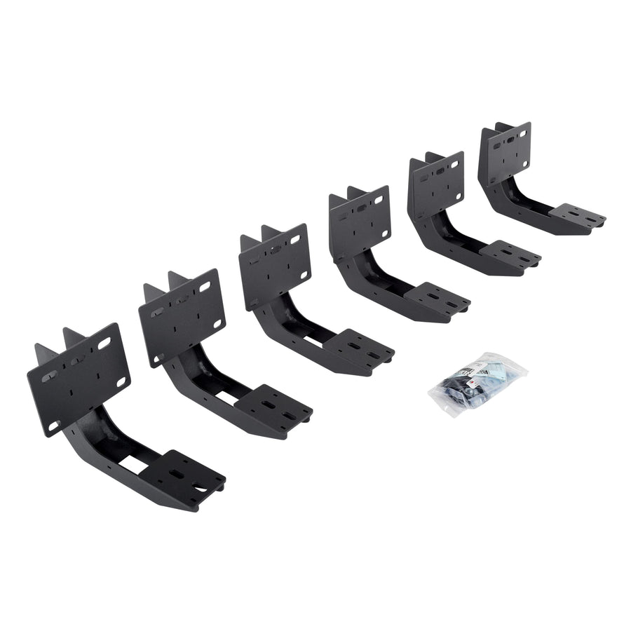 Go Rhino V-Series V3 / RB10 Slim / RB20 Slim / RB30 Slim Mounting Brackets | Mild Steel, Textured Black | 6943066 | Fits 2019-2024 Ram 1500 Crew Cab Pickup (Gasoline & Diesel)