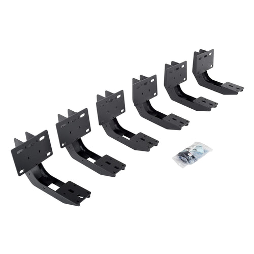 Go Rhino V-Series V3 / RB10 Slim / RB20 Slim / RB30 Slim Mounting Brackets | Mild Steel, Textured Black | 6943066 | Fits 2019-2024 Ram 1500 Crew Cab Pickup (Gasoline & Diesel)