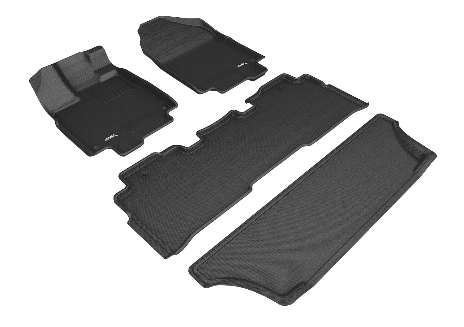 Kagu Floor Mat 3D MAXpider Custom Fit (Black) Compatible with Honda Odyssey 2018-2026 - Full Set