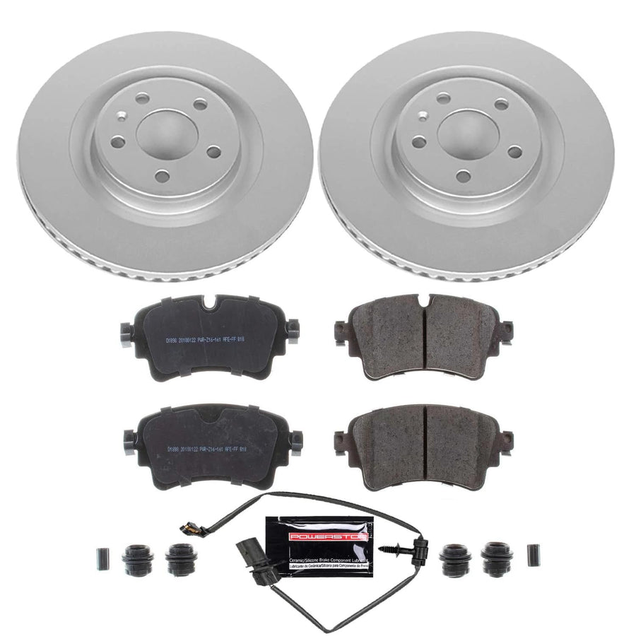 Power Stop CRK7431 Brake Rotors and Z23 Carbon Fiber Brake Pads Kit Rear For A4, A4 Quattro, A4 allroad, A5 Quattro, A5 Sportback, S4, S5, S5 Sportback [Model Specific]